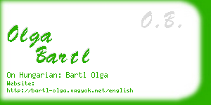 olga bartl business card